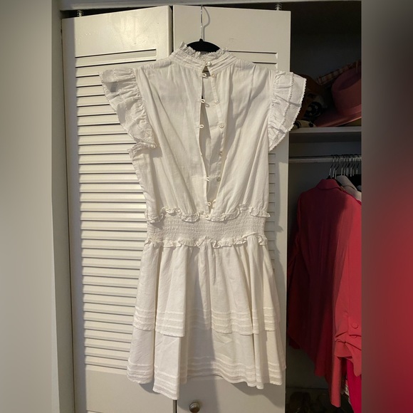 VERSAILLES MINI DRESS IN WHITE - Picture 6 of 6